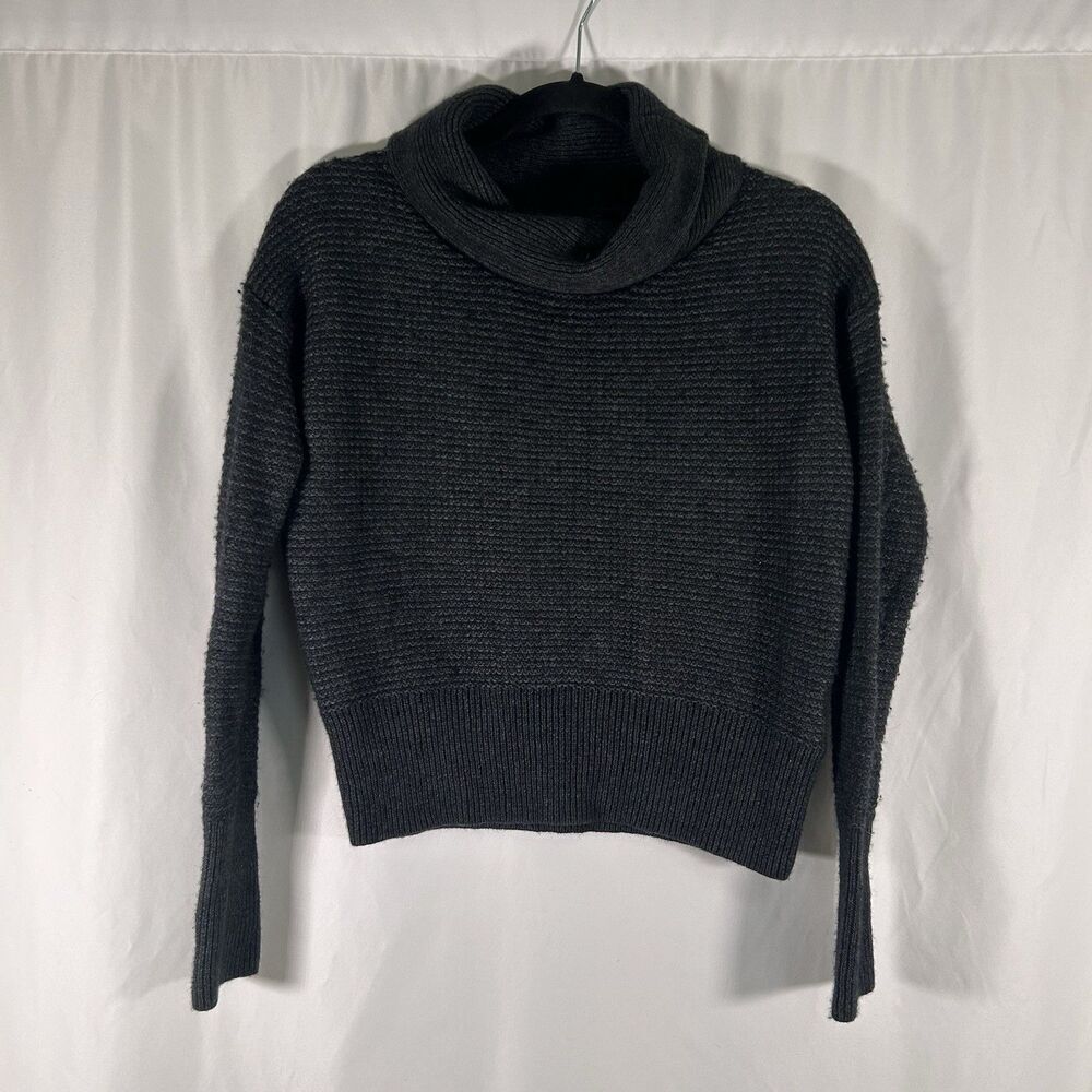 Banana Republic Wool Alpaca Sweater Women's Small Grey Knit Turtleneck Pullover